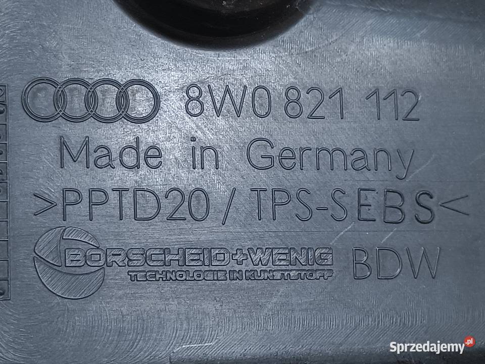 AUDI A4 B9 OSŁONA WYGŁUSZENIE BŁOTNIKA PRAWY Motoryzacja Pleszew
