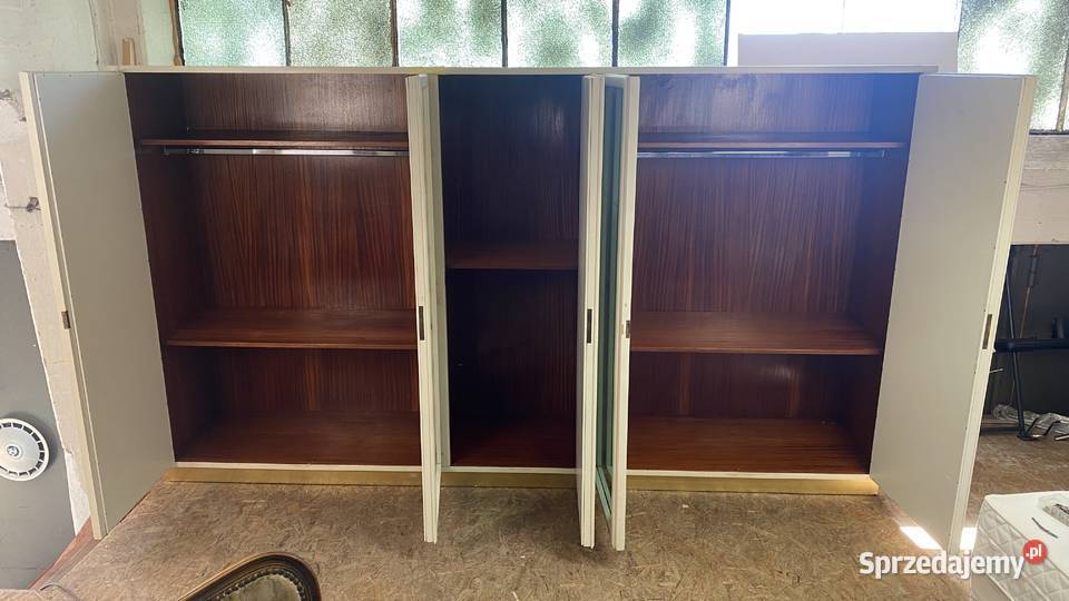 Biała szafa pięciodrzwiowa z lustrami Meble zachodniopomorskie Gryfice