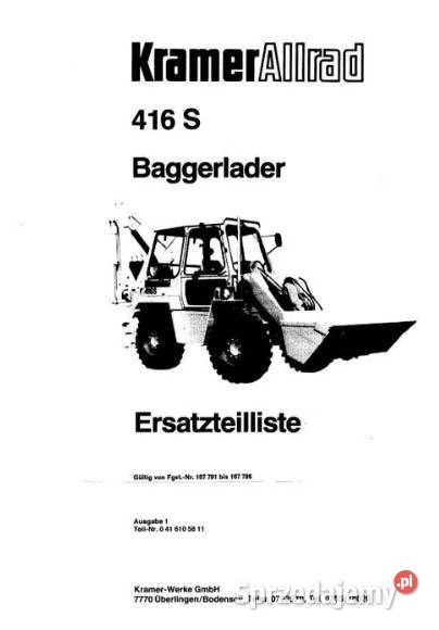 Katalog części koparko-ładowarka Kramer 416 S