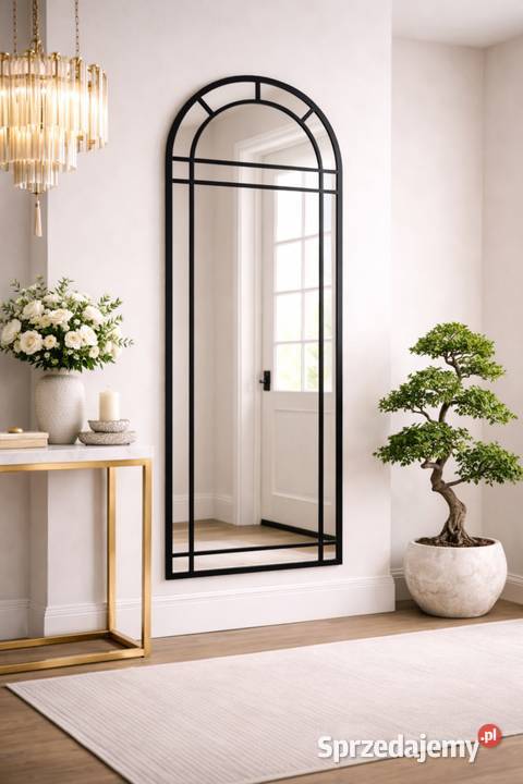 Czarne lustro loftowe Loftino 119x48 Golkowice