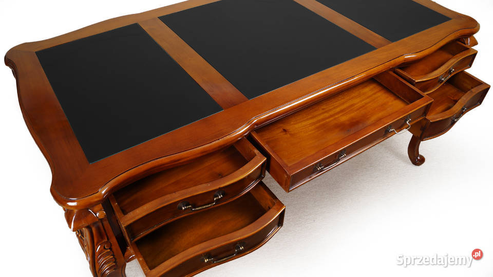 Nowe stylowe biurko Chippendale rzeźbione 160 Stoły, krzesła, biurka