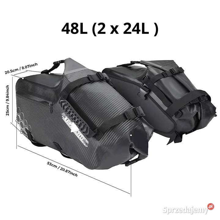 Torby motocyklowe KEMIMOTO 2 x 24L Sakwy boczne Sakwy i torby Kiekrz