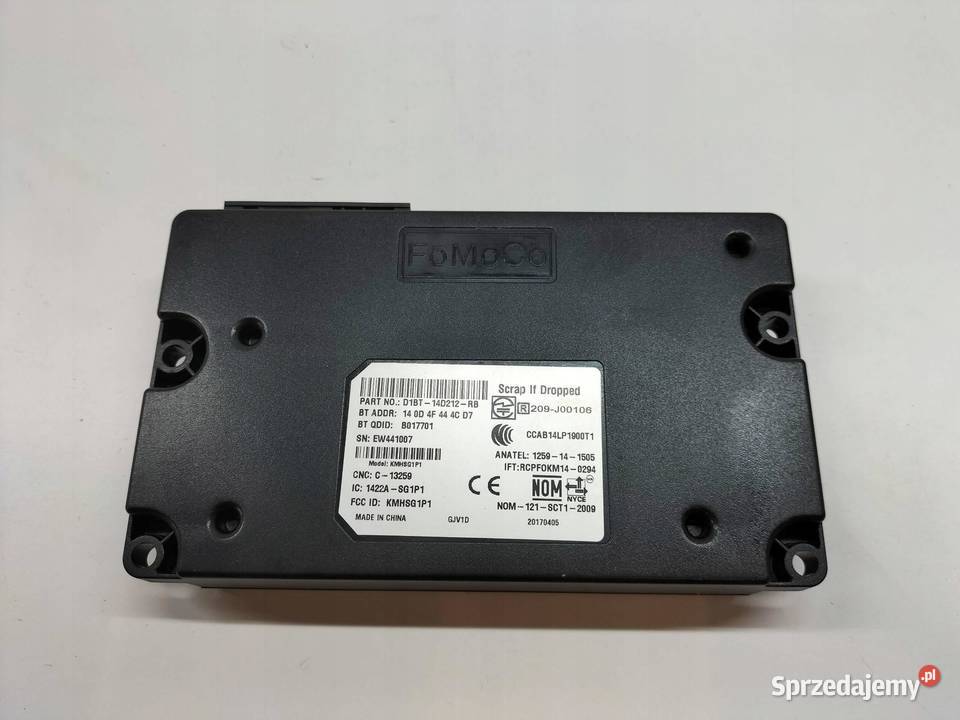 MODUŁ BLUETOOOTH D1BT14D212RB Ford Fiesta Mk7 Komputery