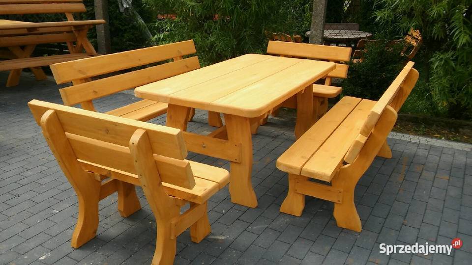 Meble ogrodowe barowe drewniane z Chojnice