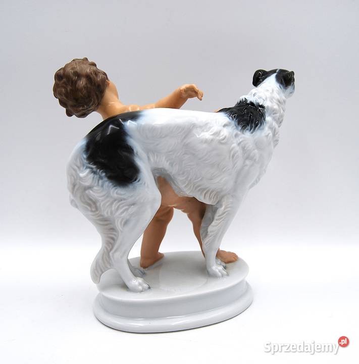 Porcelana Rosenthal figurka Dziecko z chartem Poznań