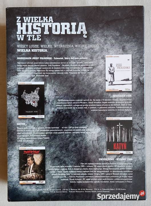 Z wielką historią w tle Pakiet 5 filmów dvd DVD mazowieckie Warszawa