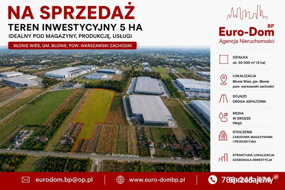 Działka 5600m2 z magazynami Ożarów Maz Ożarów Mazowiecki
