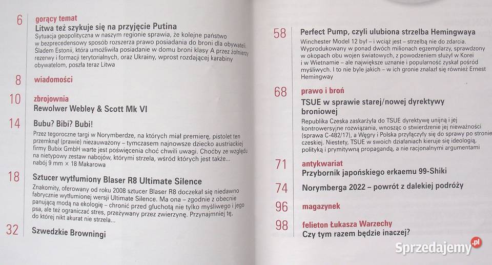 W Strzał 2022 3 i 4 Magazyn miłośników broni mazowieckie Warszawa