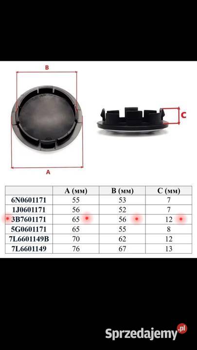 Dekielki volkswagen do felg aluminiowych NOWE Będzin