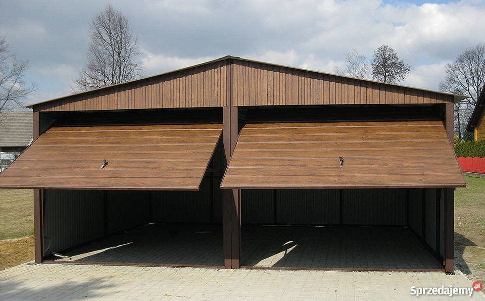 Garaże Blaszane Drewnopodobne Garaż Blaszany 6x5 30m2 sprzedam