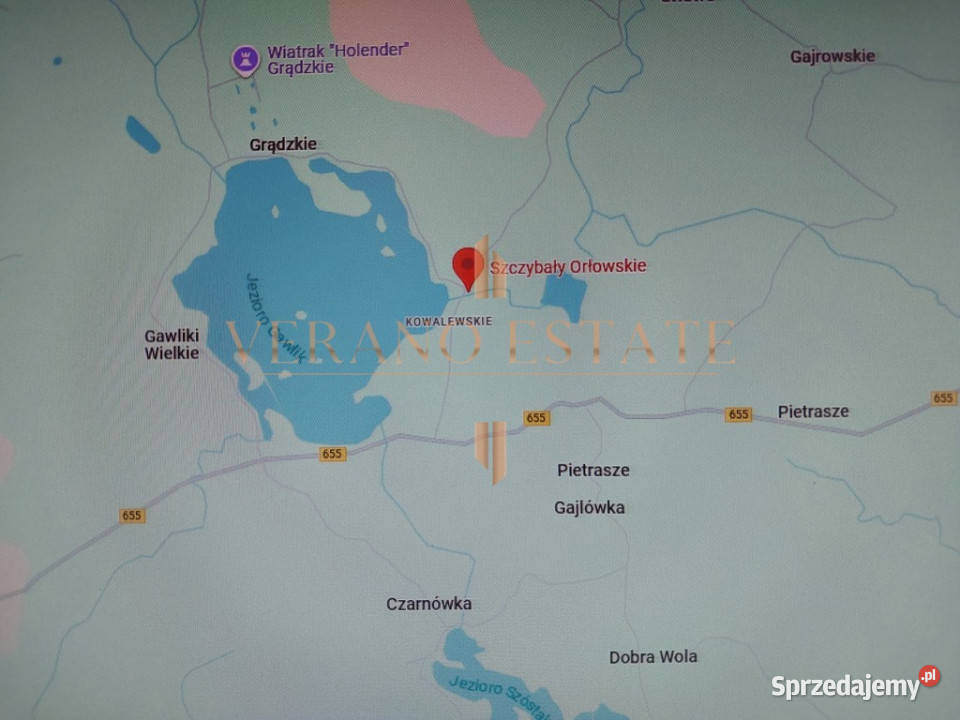 Piękna działka 3071 m2 300 m jeziora Media Szczybały Orłowskie