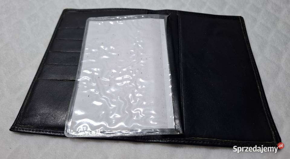 Portfel czarny wkładka na dokumenty 105x21 Czeladź