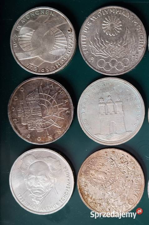 Zestaw Monet Ag 10 DM x 12 zestaw 3 Gliwice