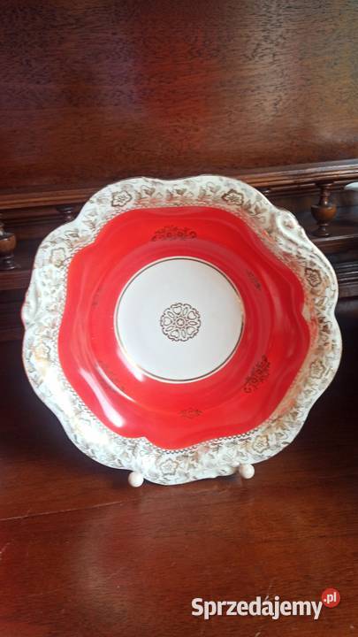 Secesyjna patera Reinhold Schlegelmilch Suhl Zwe Porcelana i szkło Gdańsk sprzedam