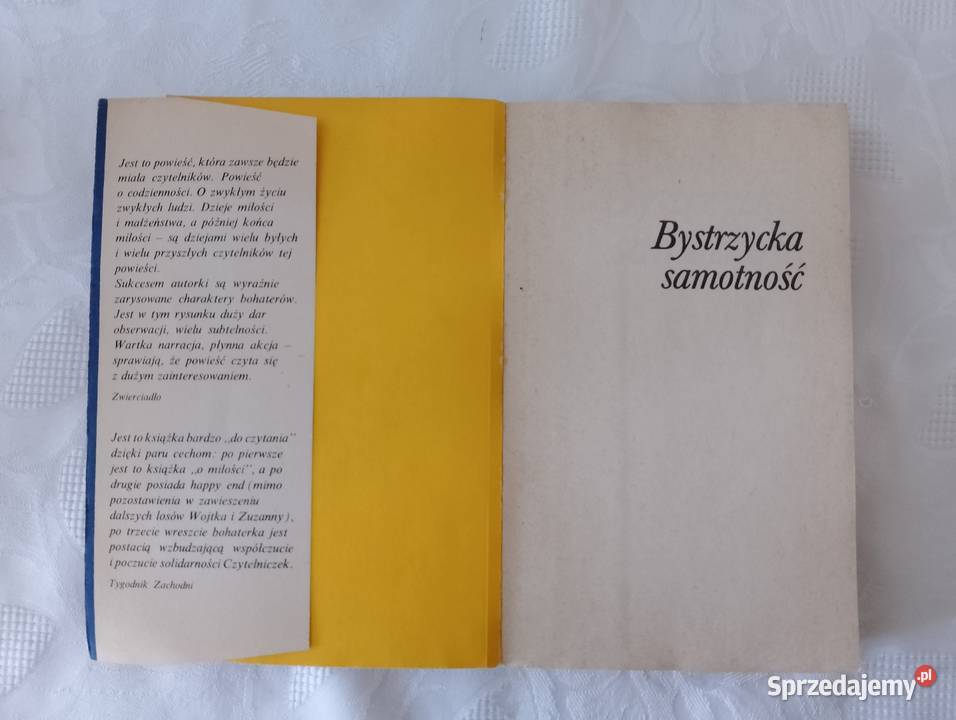 Książka SAMOTNOŚĆ Zofia Bystrzycka powieść wielkopolskie Oborniki