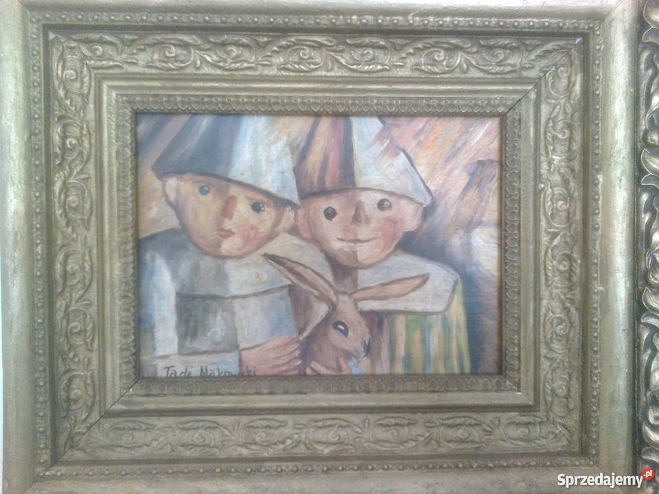 Obraz olejny Tadeusz Makowski PAJACE Wrocław