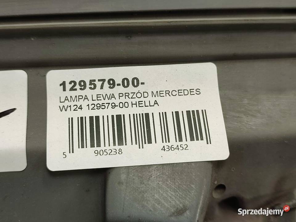 LAMPA LEWY PRZÓD MERCEDES W124 12957900 HELLA Lampy przeciwmgielne