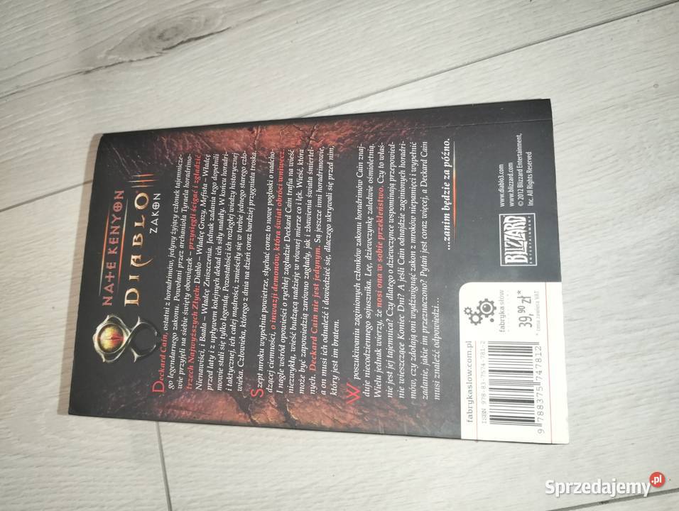 Książka z uniwersum Diablo Zakon Nate Kenyon Kętrzyn