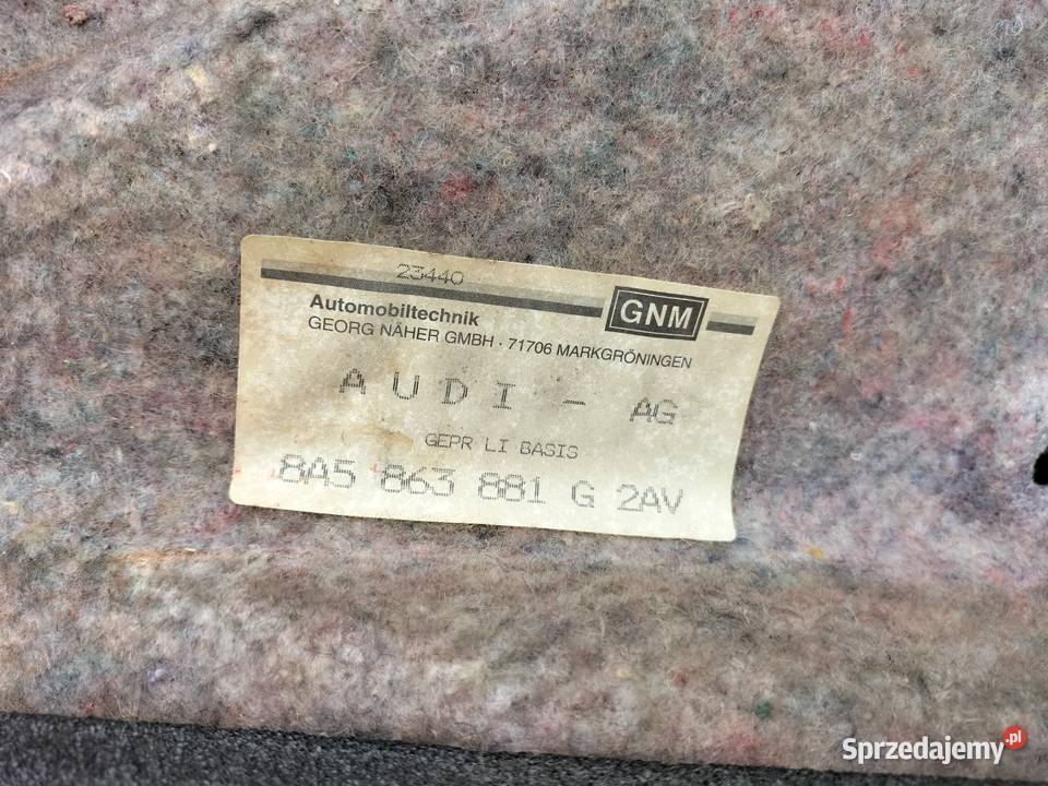 AUDI 80 B3 B4 SEDAN BOCZKI BAGAŻNIKA TAPICERKA