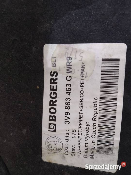 PODŁOGA BAGAŻNIKA DYWAN WYKŁADZINA WKŁAD KOŁA