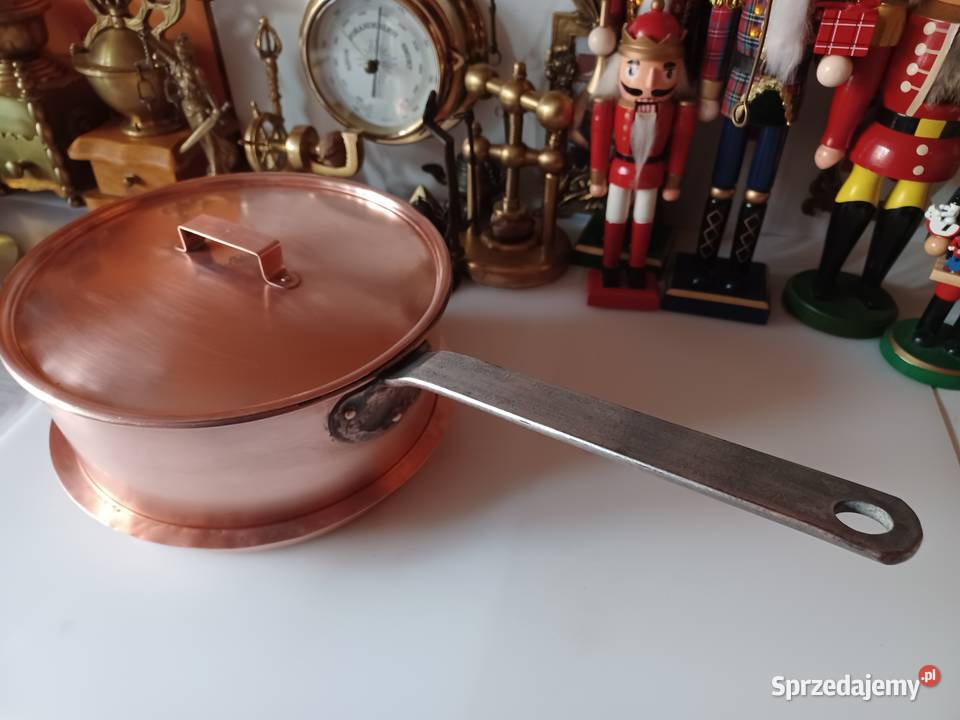 Skandynawski sygnowany rondel miedziany 5l Przybory kuchenne wielkopolskie Poznań