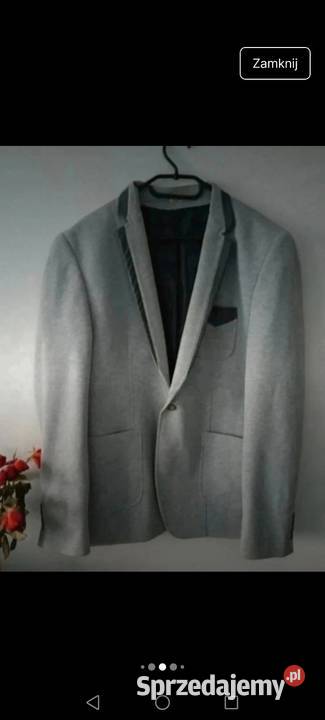 Marynarka szara o kroju męskim Pinterest Old Rozmiar 36(S) Krosno