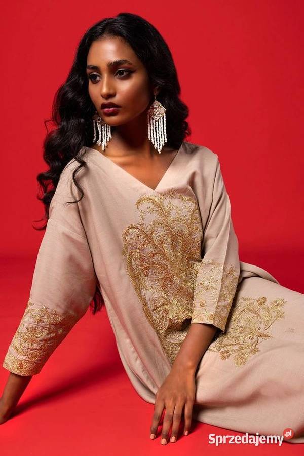 Nowa długa tunika kurta kameez S boho bohemian Szczecin