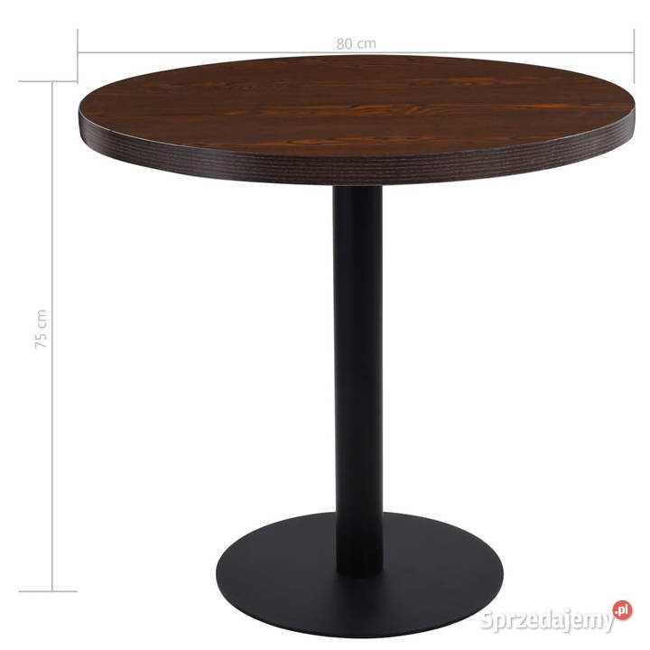 Stolik bistro ciemnobrązowy 80 MDF WM286425 Warszawa
