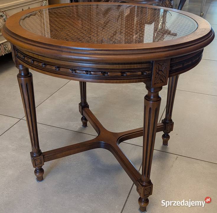 Piękny okrągły stolik empire orzechsklep Dąbrowa Dąbrowa Górnicza