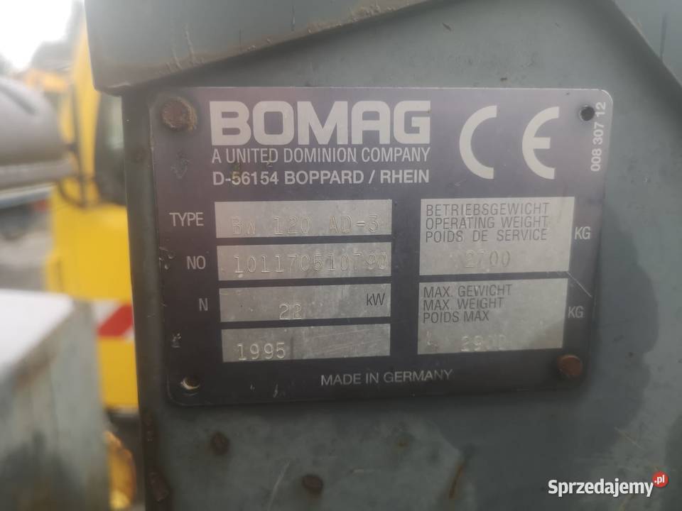 Bomag BW 120 AD3 CENNA Brutto Walec zageszczarka nie Motoryzacja śląskie Cieszyn