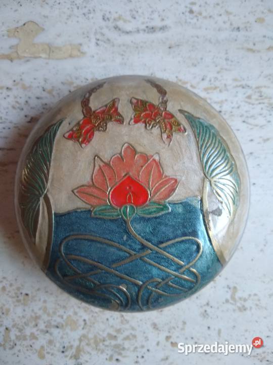 Szkatułka mosiezna 135 emalia Miłobądz