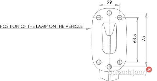 Lampa obrysowa LED prawa 1224V Kramp LA30005 Oświetlenie Kamionna