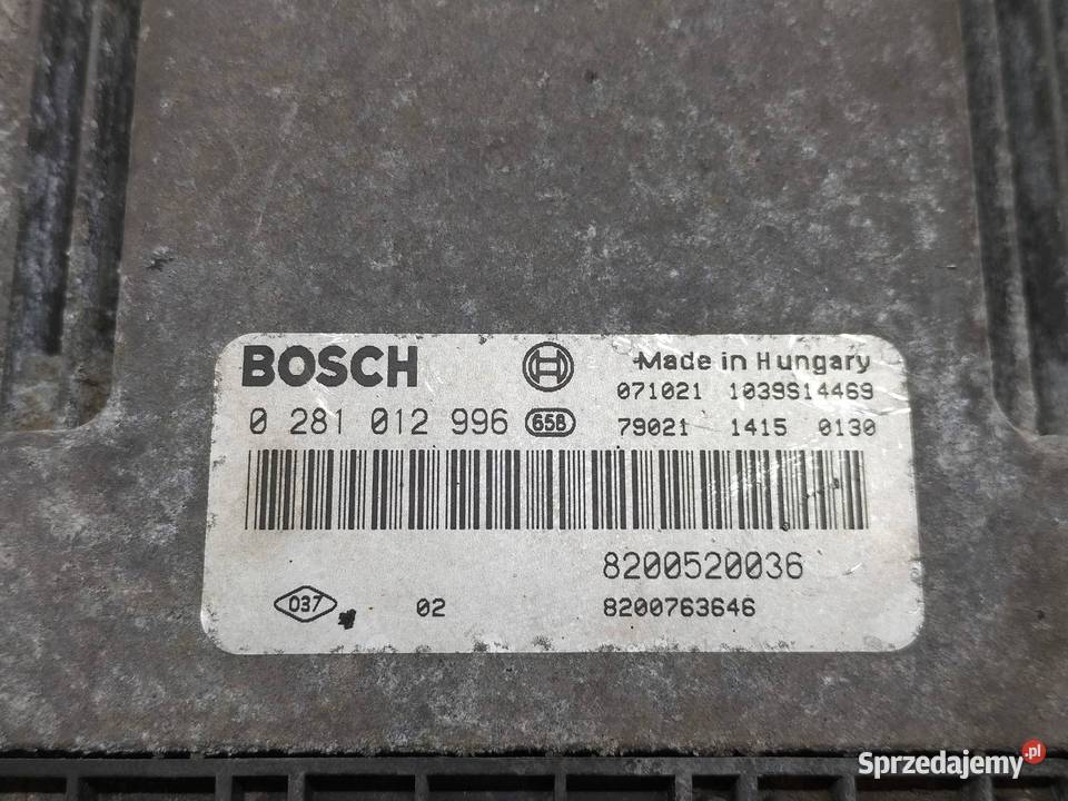 STEROWNIK SILNIKA 0281012996 8200520036 20 DCI