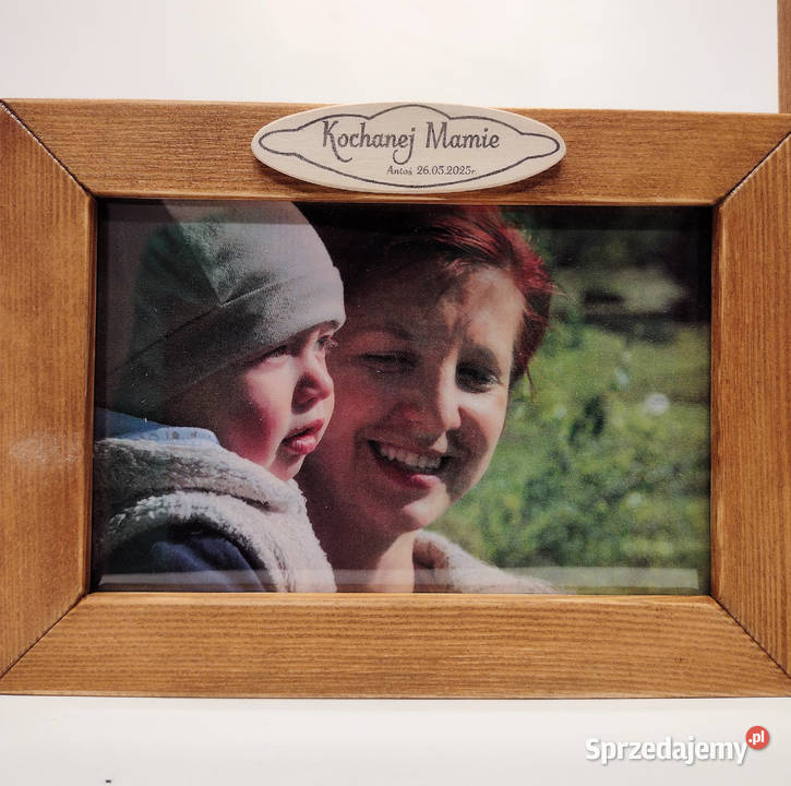 DZIEŃ MATKI Ramka Na Zdjęcia 10x15 DREWNO Napis Ramki i ramy pomorskie Gdynia