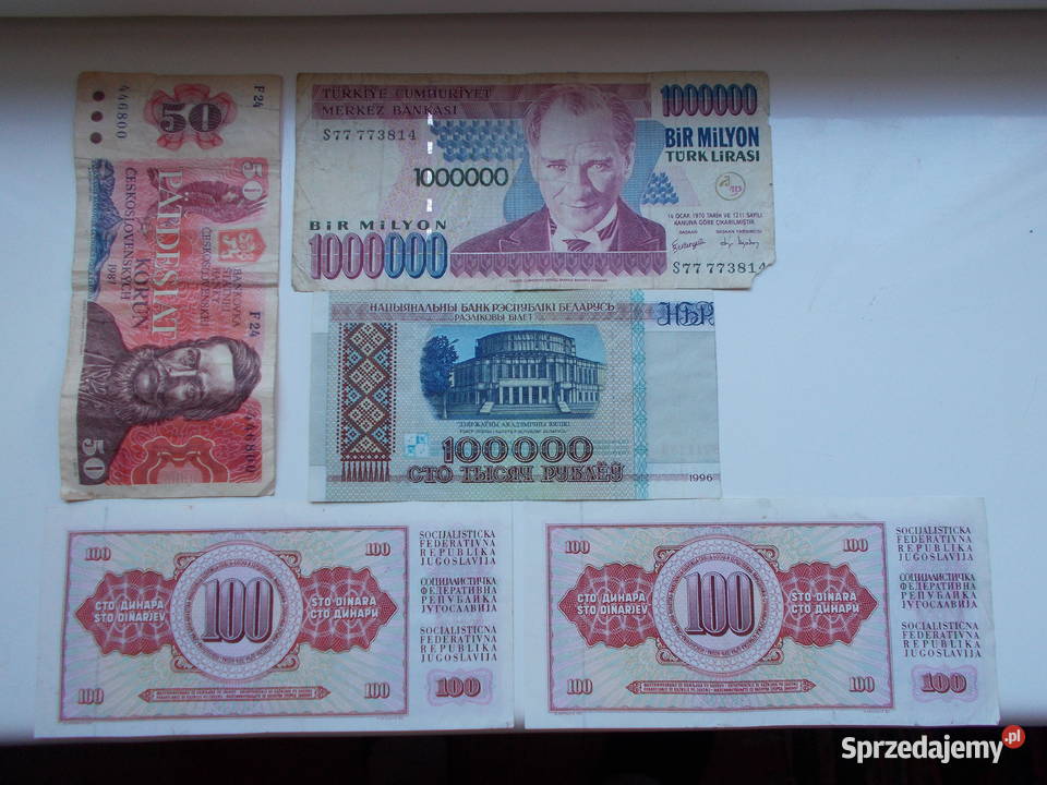 banknoty różne Pozostałe Skarżysko-Kamienna sprzedam