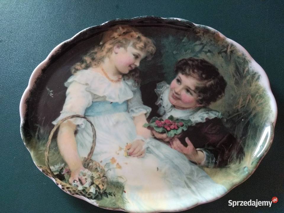 Porcelanowa paterka ozdobna mazowieckie