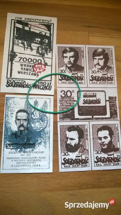 znaczki bloczki SOLIDARNOŚCI Warszawa