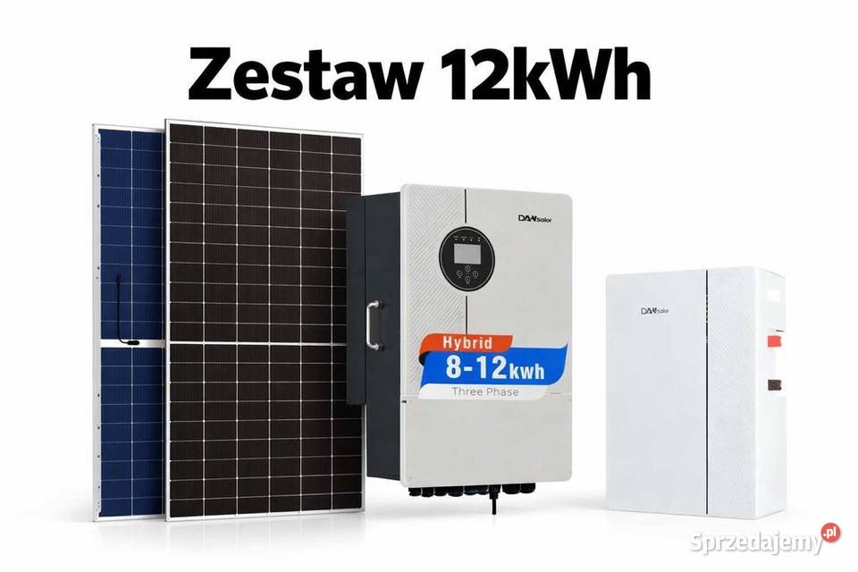 Zestaw budżetowy 12kWh LV panele inwerter 3 fazy sprzedam