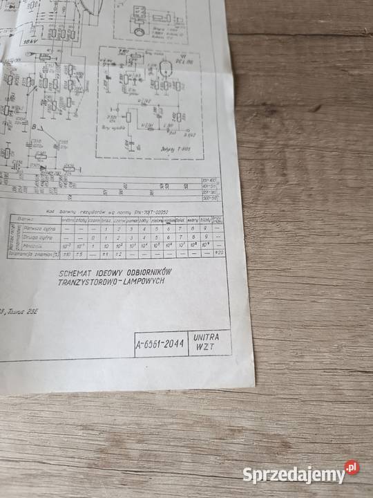 Schemat ideowy odbiorników tranzystorowo Rzeszów sprzedam