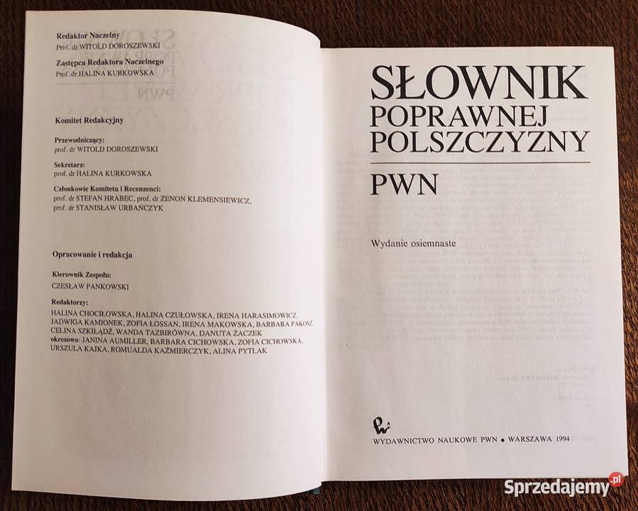 Idealny stan Witold Doroszewski Słownik twarda z obwolutą Książki naukowe i popularnonaukowe Warszawa