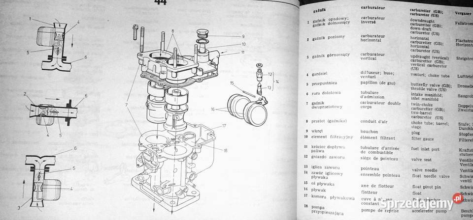 Ilustrowany słownik samochodowy 6języczny Cz Chełm