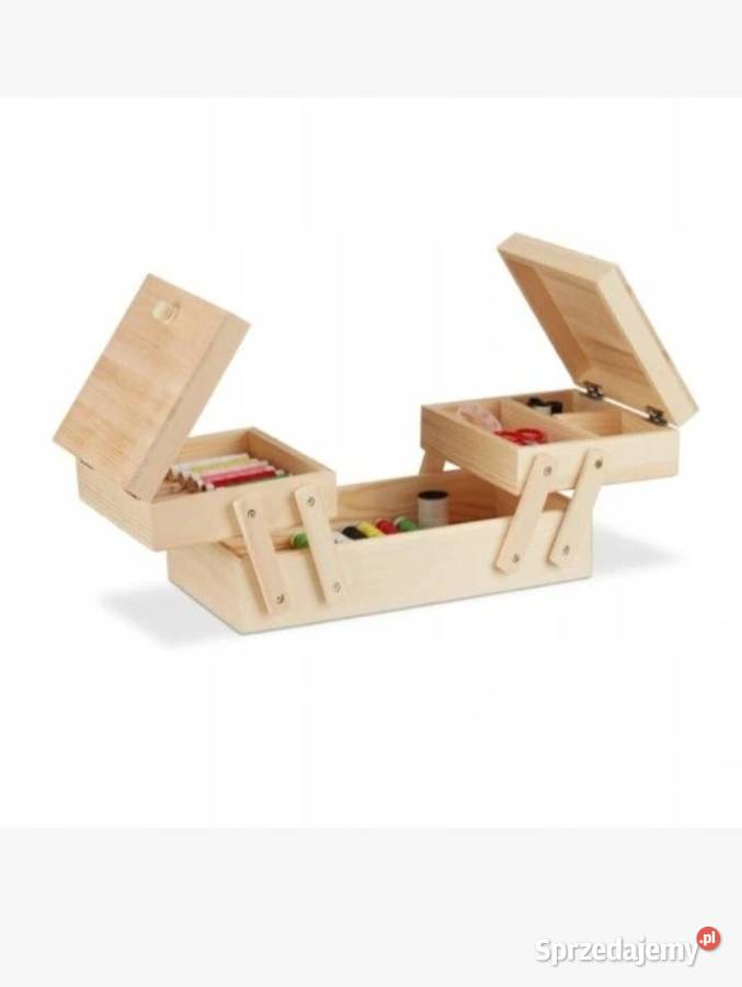 Drewniana niciarka szkatułka skrzynka sprzedam