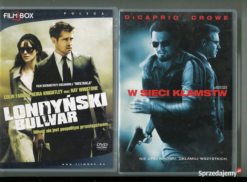W sieci kłamstw Londyński bulwar 2 filmy DVD zachodniopomorskie Szczecin sprzedam