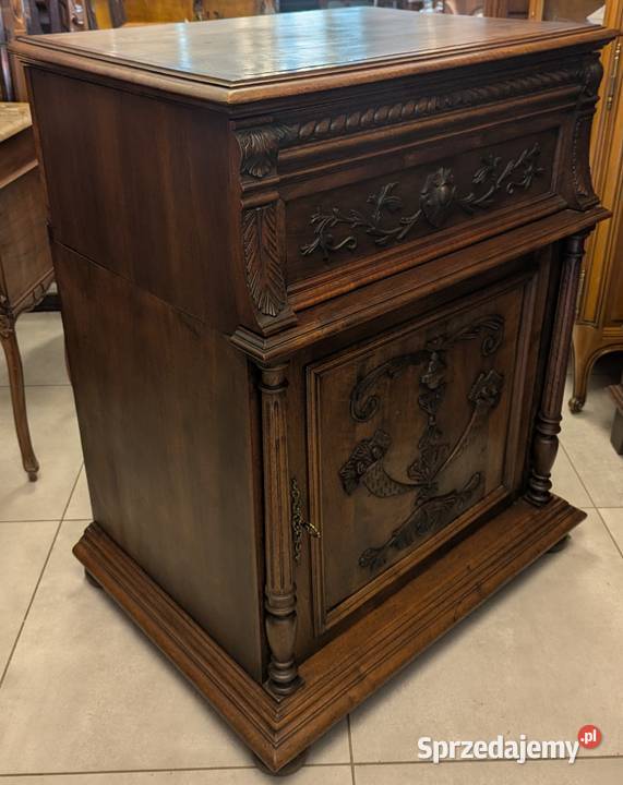 Piękna komodaszafka neorenesans ciemny Dąbrowa Górnicza