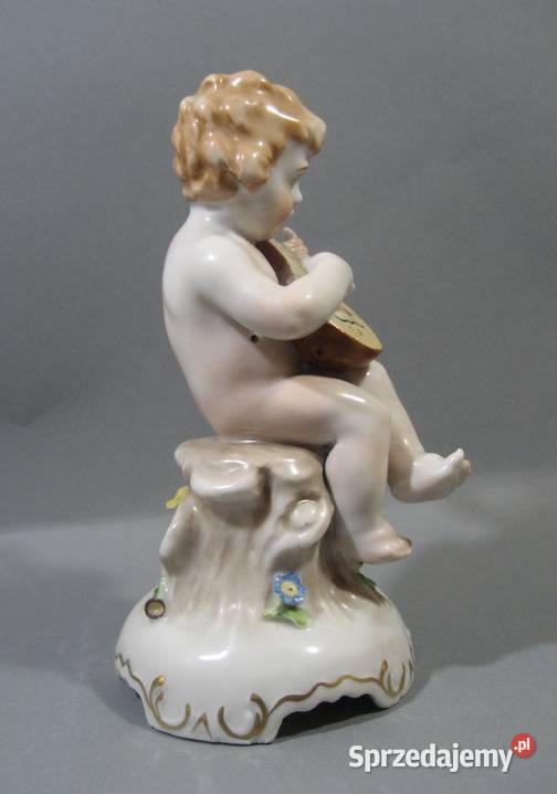 Figurynka Porcelanowa von Schierholz Plaue Putto mazowieckie Warszawa