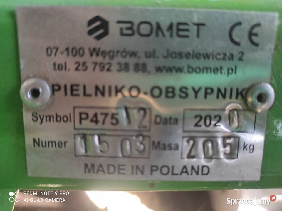 Pielnikoobyspnik z wałkami strunowymi Bomet nieuszkodzony Lubartów