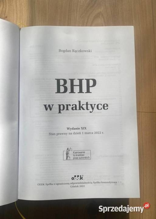 BHP w praktyce Bogdan Rączkowski 2022 poradnik Książki naukowe i popularnonaukowe