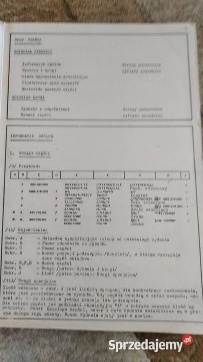 Katalog części ciągnika Ursus MF 550 Massey Pozostałe Lublin