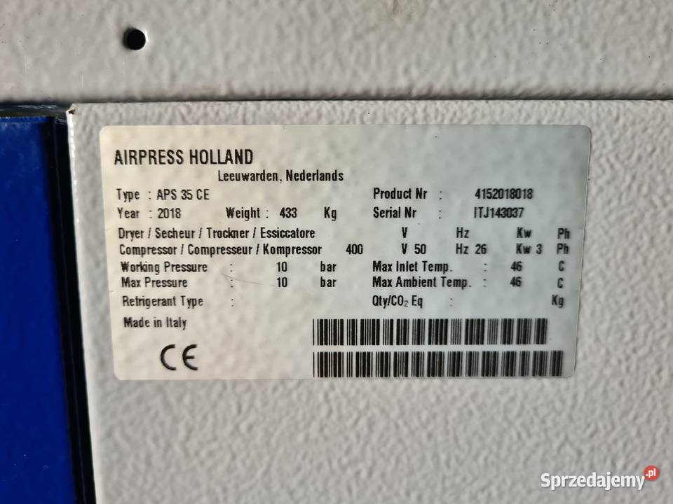 Kompresor śrubowy AIRPRESS APS 35 26 kw Zduny