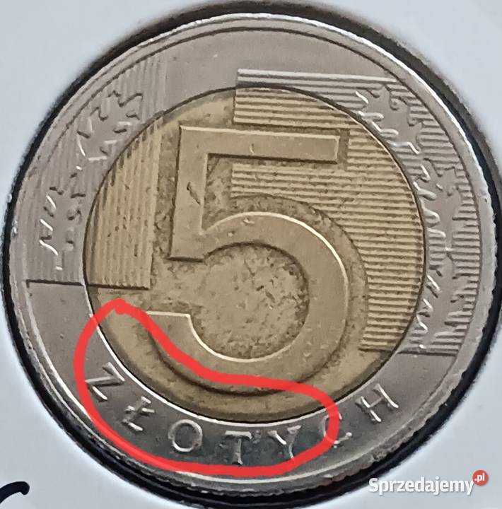 5 Złotych 2016 r Błąd mennicy 2 Numizmatyka wielkopolskie sprzedam